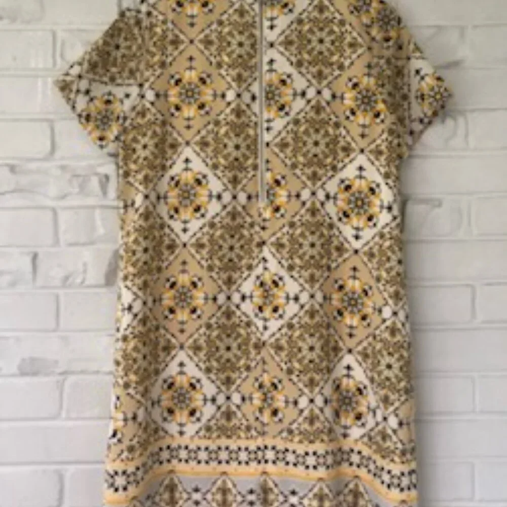 Lulu's Yellow Floral Bandana Sheath Mini Dress S - Picture 8 of 8